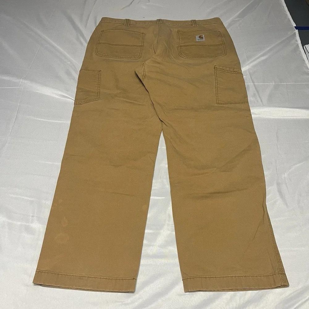 Carhartt Double Knee Work Pants Mens 38x30 Brown BN2802 Rugged Flex Relaxed Fit